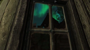 Fenster Türbereich bei Nacht