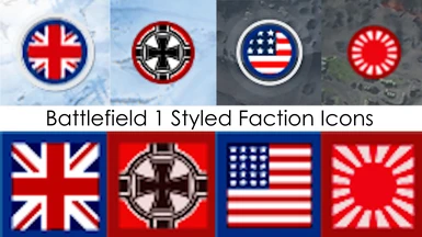 Battlefield 1 Styled Faction Icons