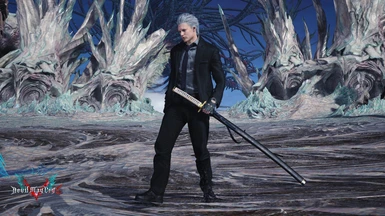 Vergil in a suit