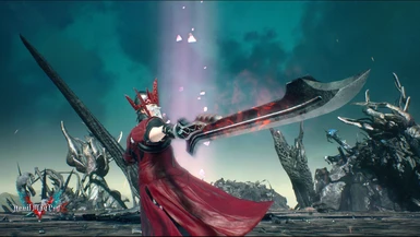 Espada Dante Devil May Cry 4 Rebellion em Aço Vermelha - Tenda Medieval