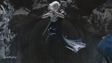 New Young Vergil DMC3 on V in Devil May Cry 5 Gameplay Costume