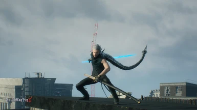 Coatless Vergil with SDT Tail (Native Physics)