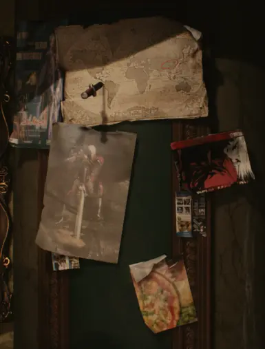 Wall behind Dante's chair