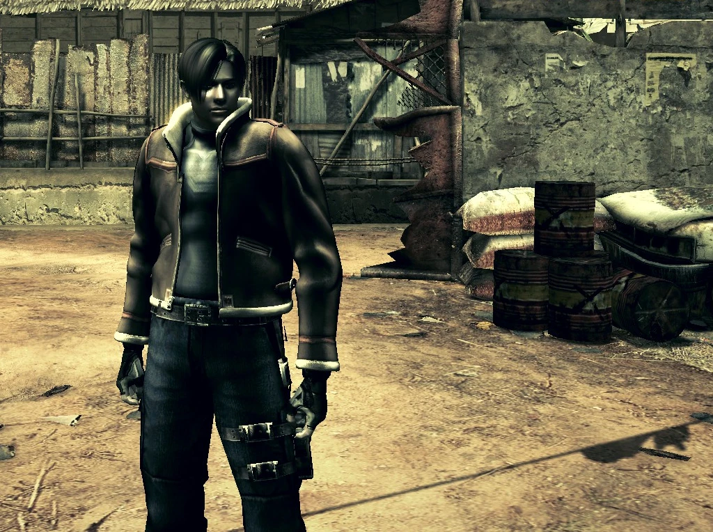 Re4 Leon W Jacket At Resident Evil 5 Gold Edition Nexus Mods And.