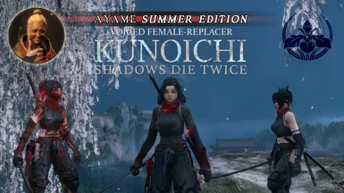 Ayame Summer Edition (Kunoichi)-voiced Female-replacer (with physics and Blood-FX)