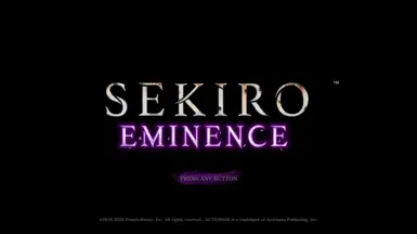 Sekiro Eminence Theme - New Menu - Purple Colour Scheme - UI Overhaul