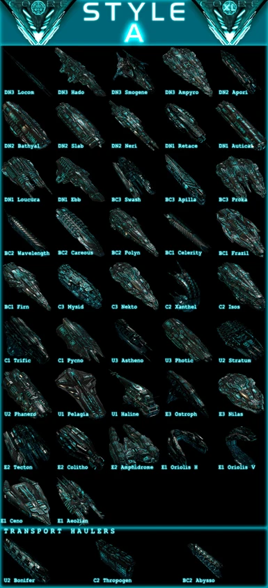 V-CORE 'Style A' Ship Collage
