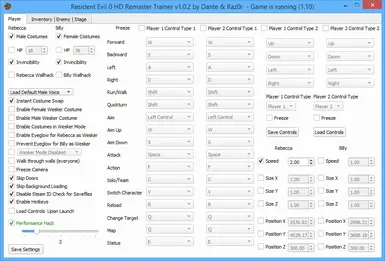 RESIDENT EVIL BIOHAZARD HD REMASTER CHEATS TRAINER MODS CODES TRICK  SOFTWARE MOD