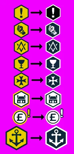 Fixing the yellow icons