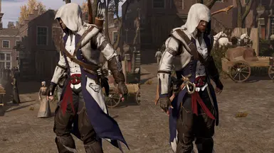 White outfit Connor and new hood