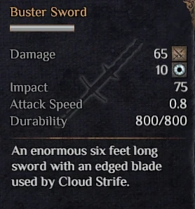 Cloud Strife's Buster Sword