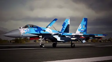 The Su-37BU - Blue 80 during its test trials (Complete with dummy missiles and the MICA EM which is originally proposed to the Ukrainian Air Force)