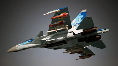 The Su-37BU - Blue 80 during its test trials (Complete with dummy missiles and the MICA EM which is originally proposed to the Ukrainian Air Force)