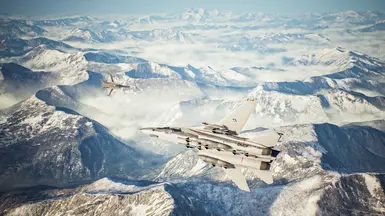 F-14A of VMF-78 engaging a Belkan F/A-18 in a dogfight