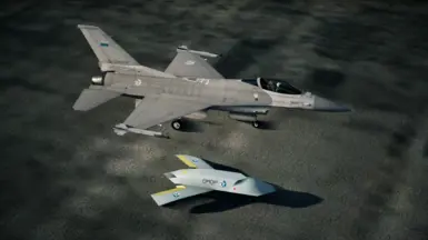 Size comparison to an F-16C