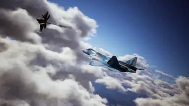 Su-57 Felon - Blue Splinter Camouflage at Ace Combat 7: Skies Unknown ...