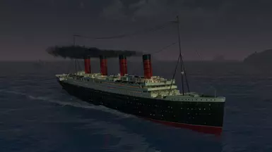RMS Gigantania Night Front