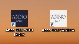 (De)Activate Mods and Launch Anno 1800