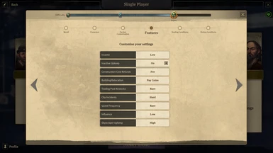 Example of the 3 Star (Hard) Difficulty Game Settings using the provided Settings File ('CUSTOM-HARD.xml')