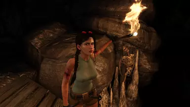 Lara's face looks much more natural