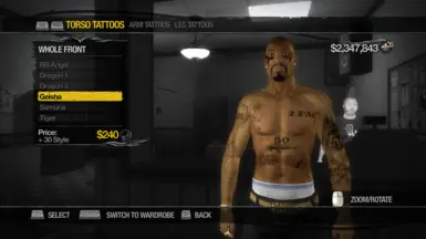 Upper Body Customize Tattoos On Saints Row The Third Demo Initiation  Station  YouTube