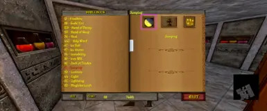 Showing JUMPING spell icon