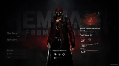 Burgandy Hood and Black Mask (Hunter Gear)
