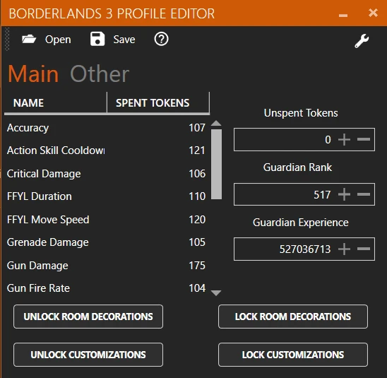 borderlands 2 profile editor pc this file is in use