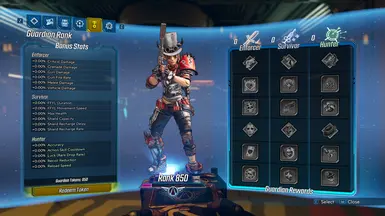 Profile Sav 850 Guardian Rank And Most Cosmetics At Borderlands