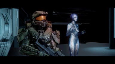 Cortana hair and body color altered to more resemble Halo 3.