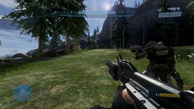 ODST hud applied to a driveable biped. The shieldbar wont be there if you apply it to a spartan (obviousl