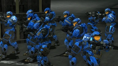 Red vs Blue Courtyard - AI squad battles