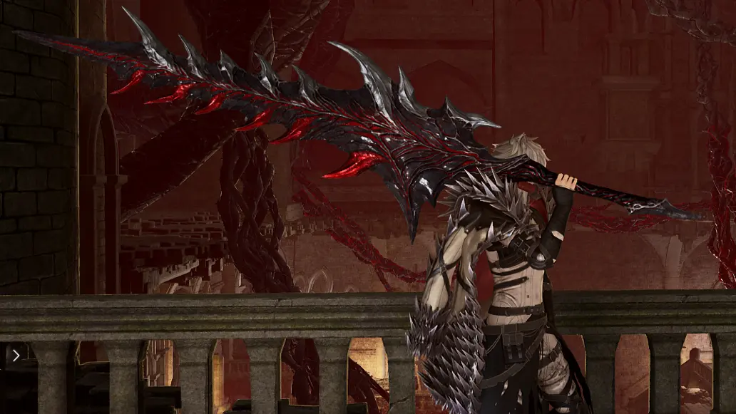 Queen's Knight Sword for Argent Wolf King's Blade at Code Vein