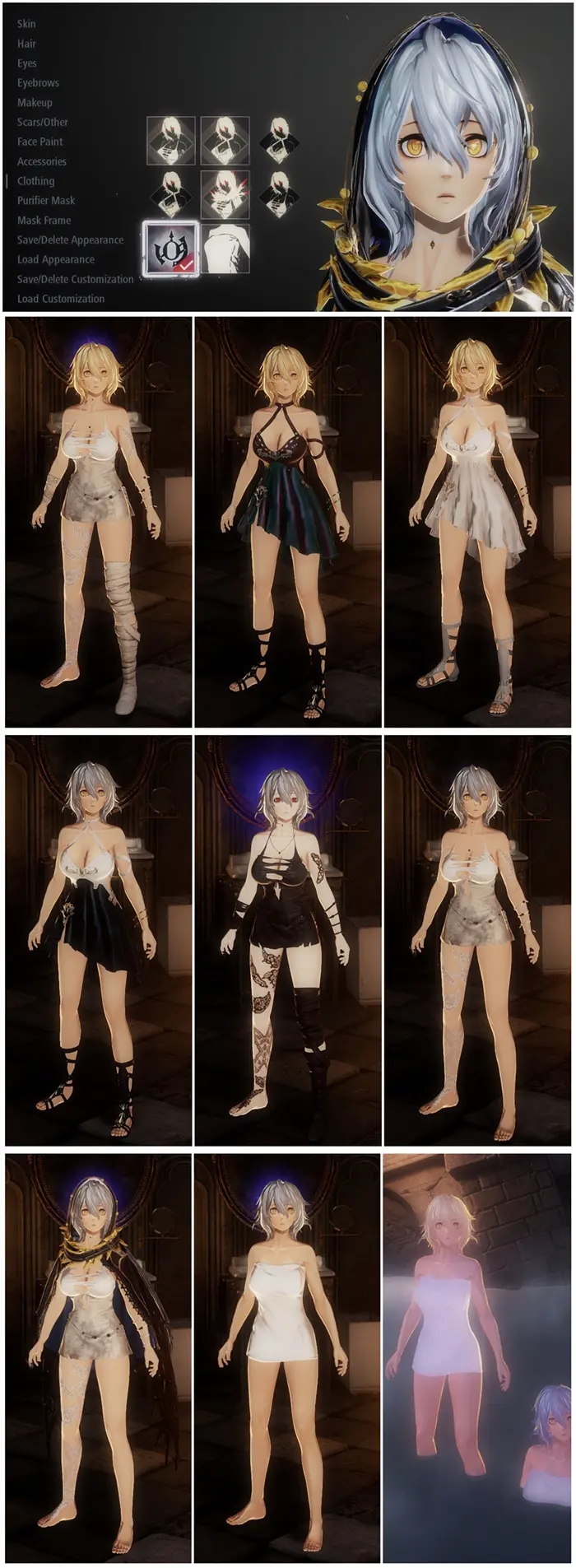 Code Vein - Female Character Creation (My OC: Etna) PS4 - No mods