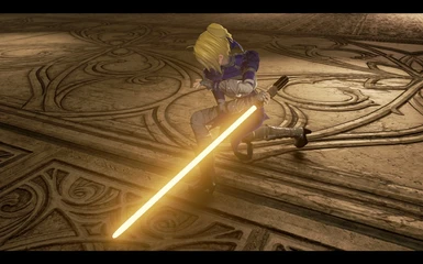 Anakin hilt with orange blade (Hanemukuro)