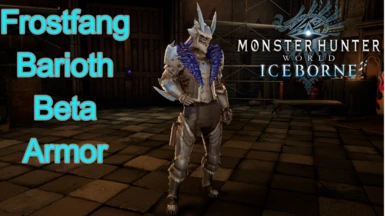 Frostfang Barioth Beta Armor (Male) from Monster Hunter World Iceborne