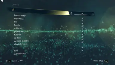 hud settings
