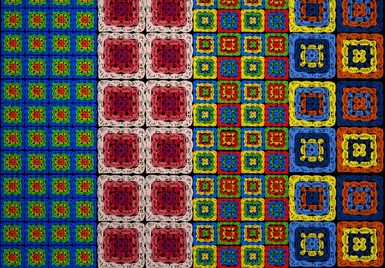 Recolorable Crochet Granny Squares
