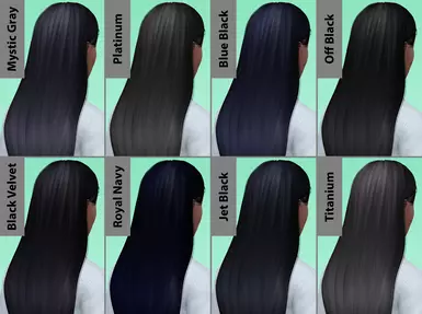 Black Hair Color Presets