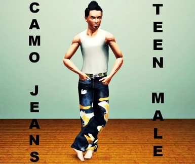 Camo Teen Male Jeans