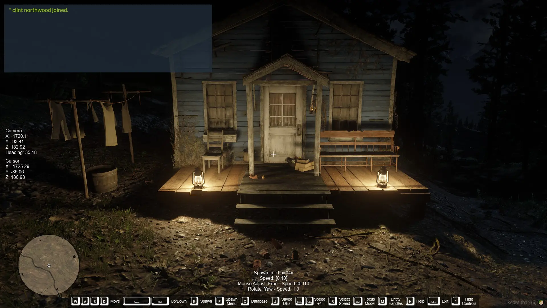 little blue house outside strawberry interior and porch at Red Dead ...