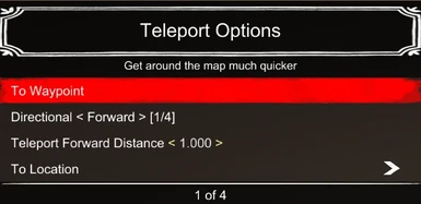 Teleport Options