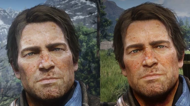Left  2.1 Right 2.00 (i think the skin color is Lighting dependent so compare it for yourself and choose which you prefer)