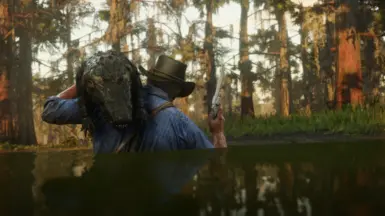 Arthur/John are now able to raise their pistols above water while carrying large animals.