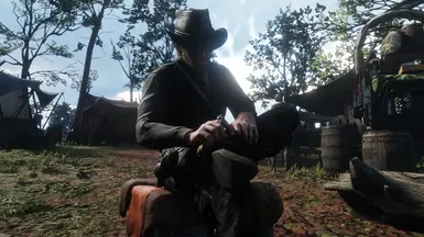 Enjoying the pipe at Red Dead Redemption 2 Nexus - Mods and community