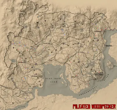 MAPA ATUALIZADO  RED DEAD ONLINE 