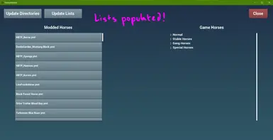 Lists populated!