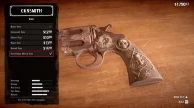 Unlocked Ebony Gunslinger Grip