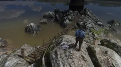 Vanhorn Restored Rope Bridge