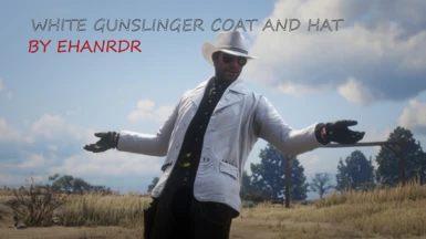 White Gunslinger Coat And White Hat